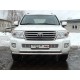 Защита передняя двойная 76-75 мм ТСС для Toyota Land Cruiser 200 2012-2015