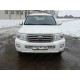 Защита передняя овальная длинная 75х42 мм ТСС для Toyota Land Cruiser 200 2012-2015