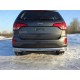 Защита заднего бампера овальная 75-42 мм ТСС для Kia Sorento 2012-2020