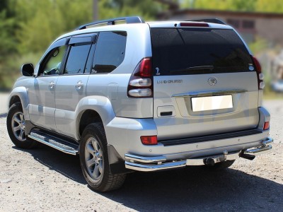 Защита штатного порога 43 мм для Toyota Land Cruiser Prado 120 № LCPR 6