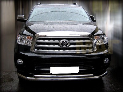 Защита передняя двойная 76-60 мм для Toyota Sequoia № TOYS09 1