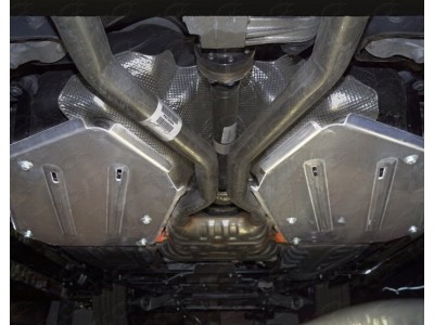 Защита бака ТСС алюминий 4 мм комплект из 2 шт для Jeep Grand Cherokee № ZKTCC00355