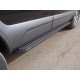 Порог алюминиевый правый Slim Line Black 2220 мм ТСС для Ford Transit 2014-2021