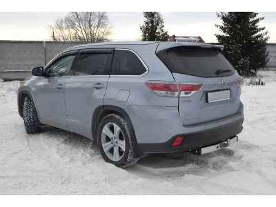 Фаркоп с нержавеющей накладкой для Toyota Highlander 2013-2020 фланцевое крепление шара