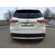 Защита заднего бампера овальная 75х42 мм ТСС для Toyota Highlander 2014-2016