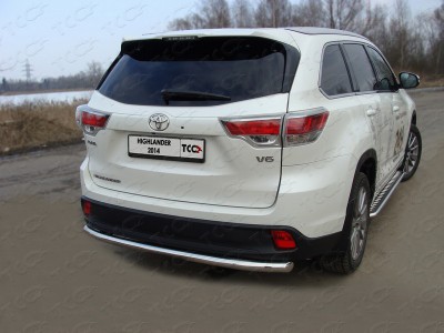 Защита заднего бампера 60 мм для Toyota Highlander № TOYHIGHL14-15