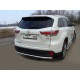 Защита заднего бампера 60 мм ТСС для Toyota Highlander 2014-2016