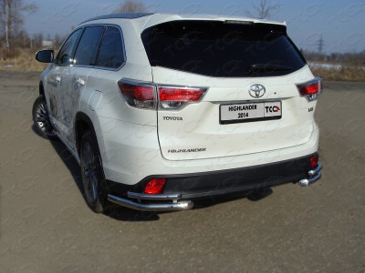 Защита задняя двойные уголки 60-42 мм для Toyota Highlander № TOYHIGHL14-16