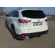 Защита задняя двойные уголки 60-42 мм ТСС для Toyota Highlander 2014-2016