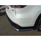 Защита задняя овальные уголки 75х42 мм ТСС для Toyota Highlander 2014-2016