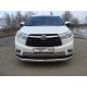 Защита передняя овальная 75х42 мм ТСС для Toyota Highlander 2014-2016