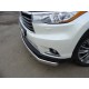 Защита передняя овальная 75х42 мм ТСС для Toyota Highlander 2014-2016