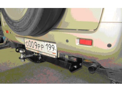 Фаркоп с хромированной накладкой для Suzuki Grand Vitara 3 двери 2005-2015 съемное крепление шара под американский квадрат №FA 0852-E(N)