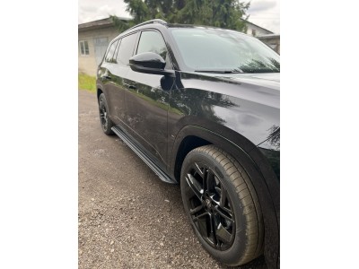 Пороги алюминиевые "Slim Line Black" 2020 мм для Volkswagen Teramont Pro 4WD 2L 2025-н.в. (Китай) №VWTERP25-02B