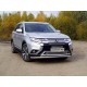 Защита переднего бампера длинная 60 мм для Mitsubishi Outlander 2019-2021