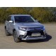 Защита передняя овальная 75х42 мм для Mitsubishi Outlander 2019-2021