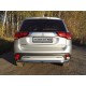 Защита заднего бампера овальная 75х42 мм для Mitsubishi Outlander 2019-2021