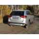 Защита заднего бампера овальная 75х42 мм для Mitsubishi Outlander 2019-2021