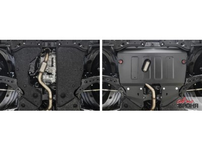 Защита картера + КПП (сталь) + комплект крепежа для Toyota Highlander 2020-н.в. (V - 3.5)