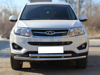 Защита передняя двойная 60-53 мм для Chery Tiggo 5 № CHT14_1.1