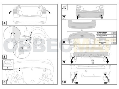 Фаркоп Atlas, шар A для Volkswagen Polo/Skoda Rapid 2009-2021