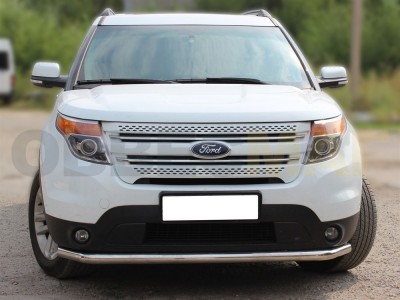 Защита переднего бампера 60 мм с подгибами для Ford Explorer № FE2013_1