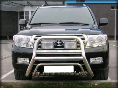 Кенгурин передний 76-60 мм с защитой картера для Toyota Land Cruiser 200 № LCN2013 1