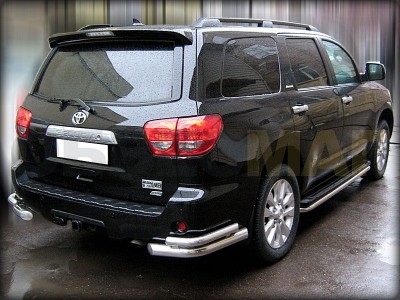 Защита задняя уголки двойные 76-53 мм для Toyota Sequoia № TOYS09 4