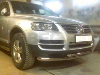 Защита передняя двойная 60-53 мм для Volkswagen Touareg № WLT07_1.1