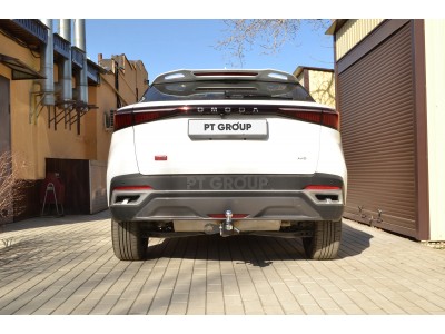 Фаркоп для Jaecoo J7 2023-н.в., Omoda C5 2025-н.в., Chery Tiggo 7L 2025-н.в. без снятия и подрезки бампера. Тип шара: E (легкосъемный шар под квадрат)
