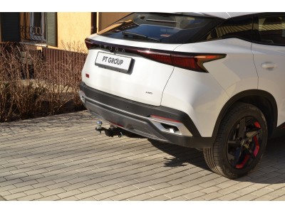 Фаркоп для Jaecoo J7 2023-н.в., Omoda C5 2025-н.в., Chery Tiggo 7L 2025-н.в. без снятия и подрезки бампера. Тип шара: E (легкосъемный шар под квадрат)