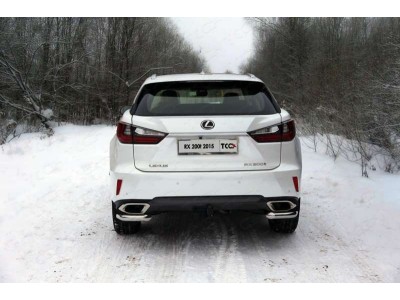 Защита задняя уголки 60 мм для Lexus RX-200t/350/450h № LEXRX200t15-11