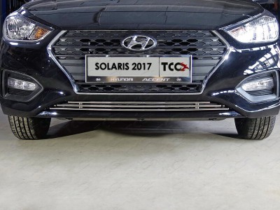 Решётка радиатора нижняя 12 мм для Hyundai Accent № HYUNACC17-19