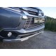 Защита передняя овальная с ДХО 75х42 мм ТСС для Mitsubishi Pajero Sport 2016-2020