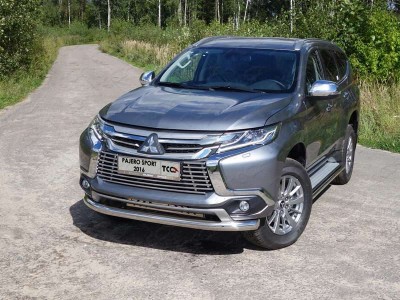 Защита переднего бампера 76 мм для Mitsubishi Pajero Sport № MITPASPOR16-19