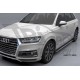 Пороги алюминиевые Emerald Black для Audi Q7 2015-2021
