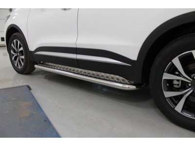 Пороги с площадкой 60,3 мм для Chery Tiggo 7 PRO MAX 4WD 2025-н.в. №CHERTIG7PM25-11