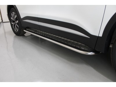 Пороги с площадкой 75х42 мм для Chery Tiggo 7 PRO MAX 4WD 2025-н.в. №CHERTIG7PM25-13