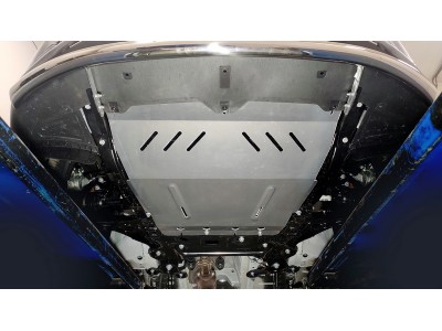 Защита картера и КПП (алюминий) 4 мм для Omoda C5 2022-н.в., Jaecoo J7 1.6T 2WD 2023-н.в., Exeed LX 1.5L 2WD 2023-н.в., Chery Tiggo 7 Pro 2020-2023, Tiggo 7 Pro Max 2025-н.в. №ZKTCC00449