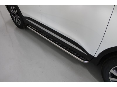 Пороги с площадкой 42,4 мм для Chery Tiggo 7 PRO MAX 4WD 2025-н.в. №CHERTIG7PM25-09