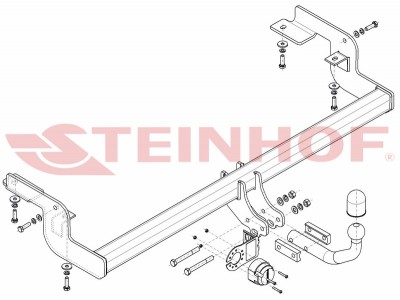 ТСУ Фаркоп Steinhof шар A на седан и хетчбек для Citroen C5 № C-035