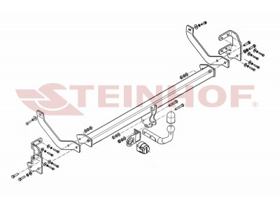 ТСУ Фаркоп Steinhof шар A на седан для Citroen C5 № C-037