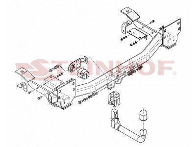 ТСУ Фаркоп Steinhof шар BMC съёмный для Land Rover Range Rover Vogue № L-111
