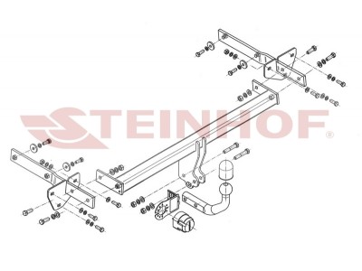 ТСУ Фаркоп Steinhof шар A для Mercedes A-class W169/B-class W245 № M-098