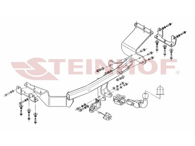 ТСУ Фаркоп Steinhof шар BMA съёмный для Mitsubishi Outlander/Citroen C-Crosser/Peugeot 4007 № M-355