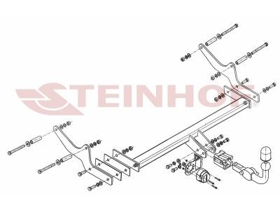 ТСУ Фаркоп Steinhof шар BMA съёмный на универсал для Renault Laguna 3 № R-091