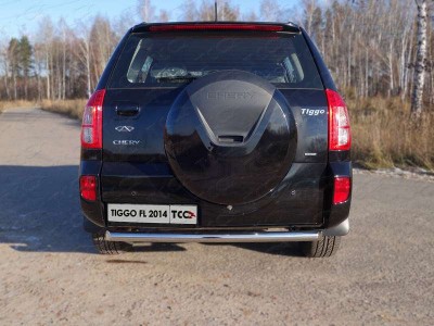 Защита заднего бампера 60 мм ТСС для Chery Tiggo FL 2013-2016