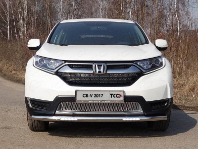 Защита переднего бампера с ДХО 60 мм для Honda CR-V № HONCRV17-20