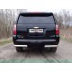 Защита задняя овальные уголки 75х42 мм ТСС для Chevrolet Tahoe 2016-2021