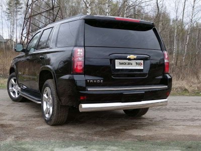 Защита заднего бампера овальная 120х60 мм для Chevrolet Tahoe № CHEVTAH16-19